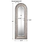 Uttermost Argenton Distressed Ivory Wash Arch Mirror