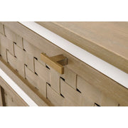 Essentials For Living Weave Smoke Gray Oak With White Painted Oak Entry Cabinet