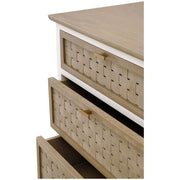 Essentials For Living Weave Smoke Gray Oak With White Painted Oak Entry Cabinet