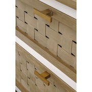 Essentials For Living Weave Smoke Gray Oak With White Painted Oak Entry Cabinet