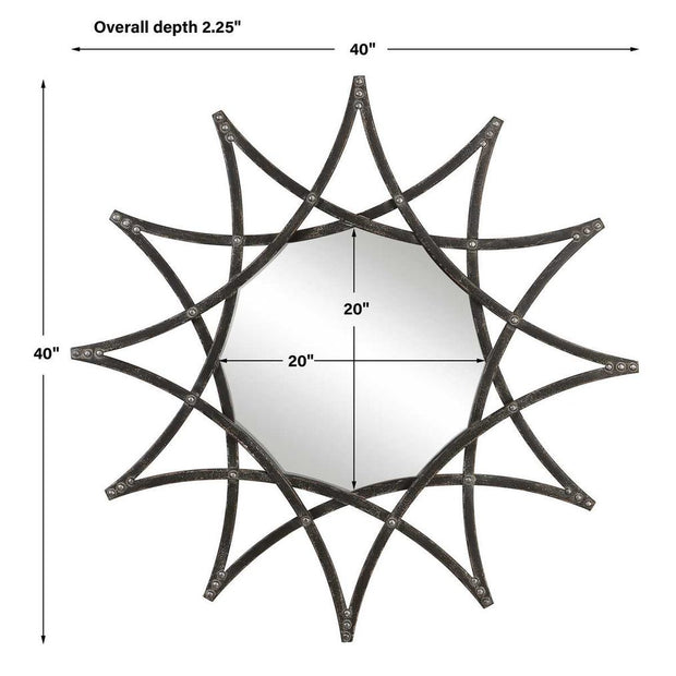 Uttermost Solaris Star Shape Framed Mirror