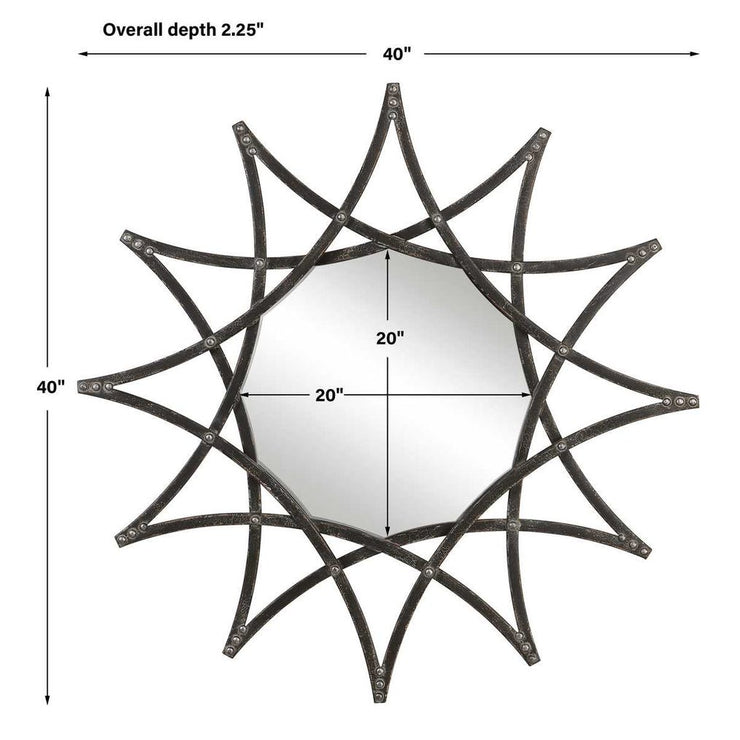Uttermost Solaris Star Shape Framed Mirror
