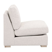 Essentials For Living Clara Modular 1-Seat Armless Chair ~ Performance Stone Basketweave With Natural Gray Oak