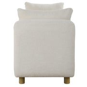 Uttermost Repose Soft Ivory Faux Sheepskin Cushioned Oversized Bench