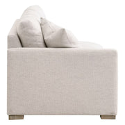 Essentials For Living Clara Modular 2-Seat Left Slim Arm Sofa ~ Performance Stone Basketweave, Natural Gray Oak