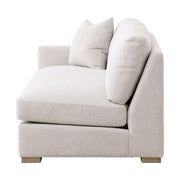 Essentials For Living Clara Modular 2-Seat Left Slim Arm Sofa ~ Performance Stone Basketweave, Natural Gray Oak