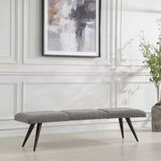 Uttermost Bowtie Charcoal Boucle Fabric Bench