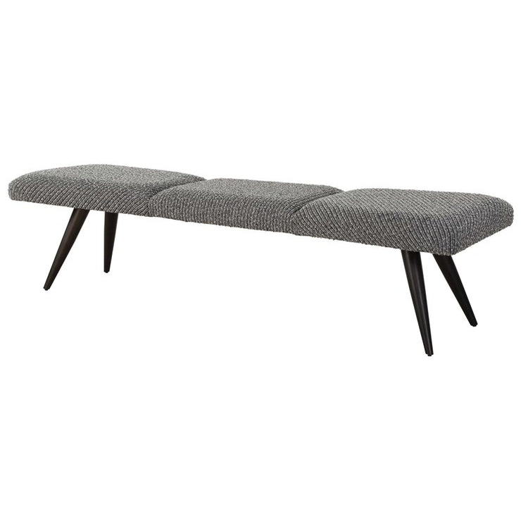 Uttermost Bowtie Charcoal Boucle Fabric Bench