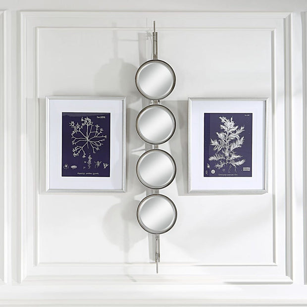Uttermost Button Silver Leaf Mirror