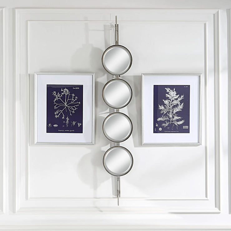 Uttermost Button Silver Leaf Mirror