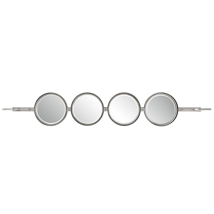 Uttermost Button Silver Leaf Mirror
