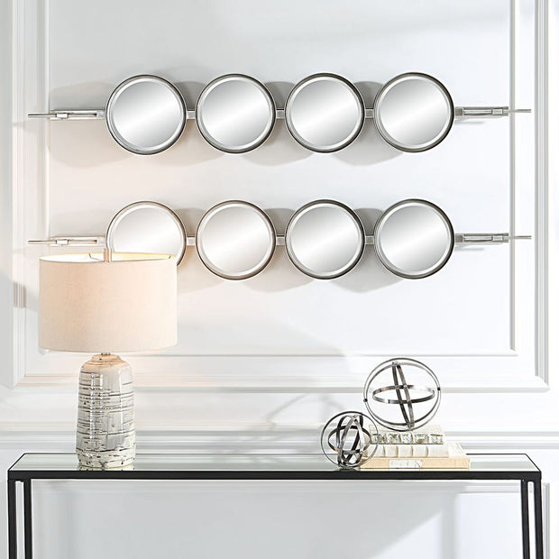 Uttermost Button Silver Leaf Mirror