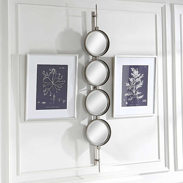 Uttermost Button Silver Leaf Mirror