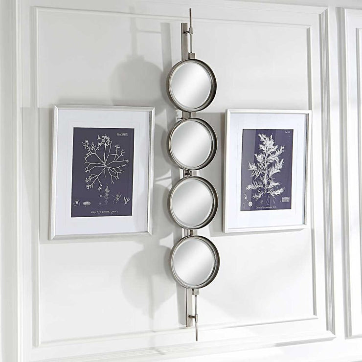 Uttermost Button Silver Leaf Mirror