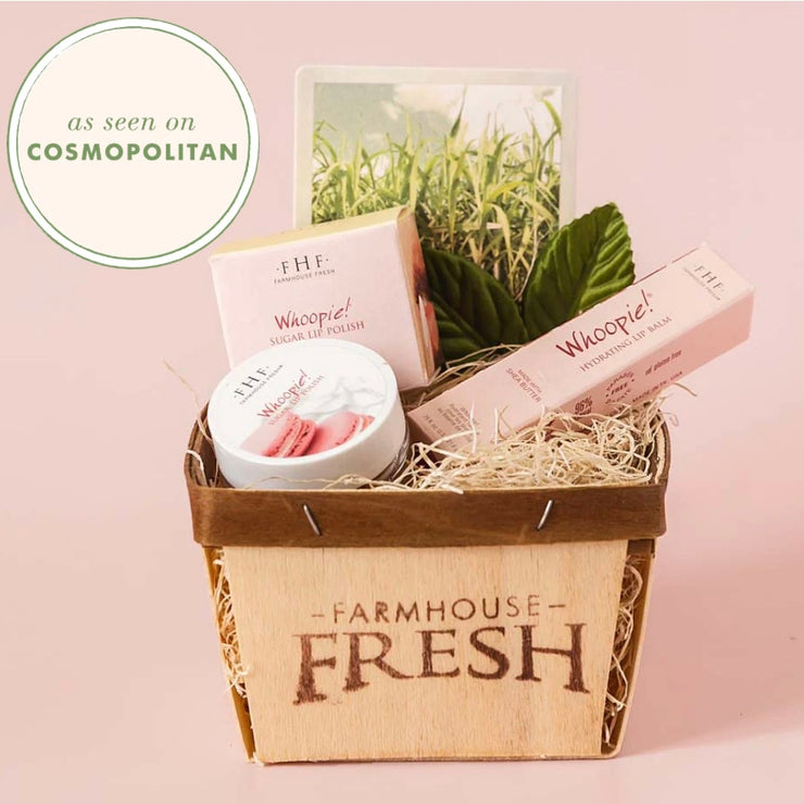 Farmhouse Fresh Whoopie Lip Gift Basket ~ Lip Polish and Balm Duo