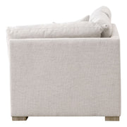 Essentials For Living Clara Modular Left-Facing Chaise ~ Performance Stone Basketweave, Natural Gray Oak