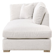 Essentials For Living Clara Modular Right-Facing Chaise ~ Performance Stone Basketweave, Natural Gray Oak