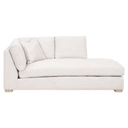 Essentials For Living Clara Modular Right-Facing Chaise ~ Performance Stone Basketweave, Natural Gray Oak