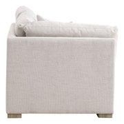 Essentials For Living Clara Modular Right-Facing Chaise ~ Performance Stone Basketweave, Natural Gray Oak