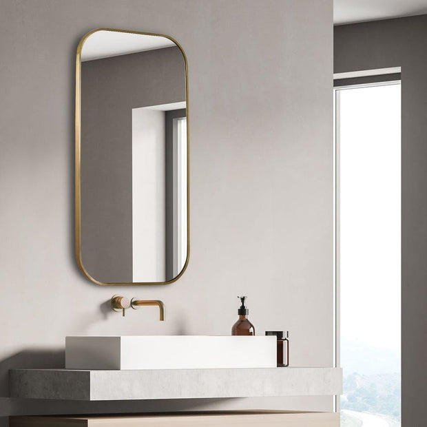 Uttermost Taft Plated Antique Brass Mirror