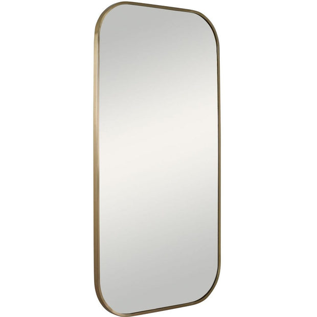 Uttermost Taft Plated Antique Brass Mirror