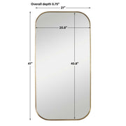 Uttermost Taft Plated Antique Brass Mirror