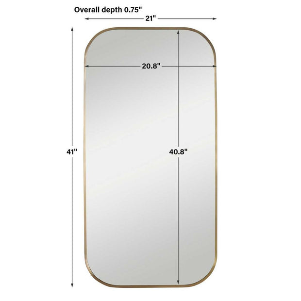 Uttermost Taft Plated Antique Brass Mirror
