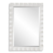 Uttermost Haya Semi-White Glossed Scalloped Mirror