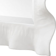 Uttermost Haya Semi-White Glossed Scalloped Mirror