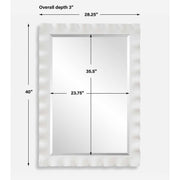 Uttermost Haya Semi-White Glossed Scalloped Mirror
