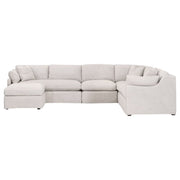 Essentials For Living Lena Modular Slipcover Ottoman ~ Bisque, Espresso