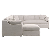 Essentials For Living Lena Modular Slipcover Ottoman ~ Bisque, Espresso
