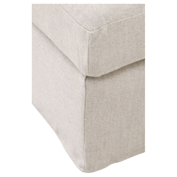 Essentials For Living Lena Modular Slipcover Ottoman ~ Bisque, Espresso