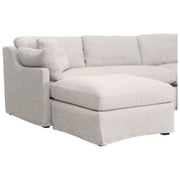 Essentials For Living Lena Modular Slipcover Ottoman ~ Bisque, Espresso