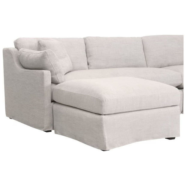 Essentials For Living Lena Modular Slipcover Ottoman ~ Bisque, Espresso