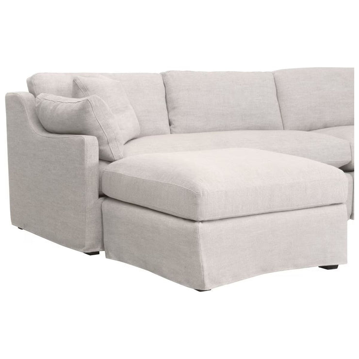 Essentials For Living Lena Modular Slipcover Ottoman ~ Bisque, Espresso