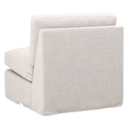 Essentials For Living Lena Modular Slipcover 1-Seat Armless Chair ~ Bisque, Espresso