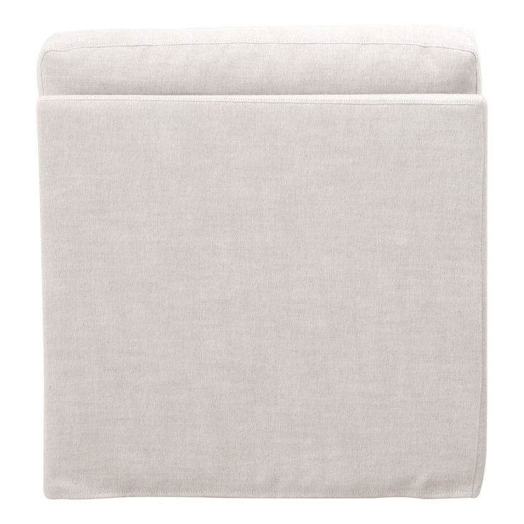 Essentials For Living Lena Modular Slipcover 1-Seat Armless Chair ~ Bisque, Espresso