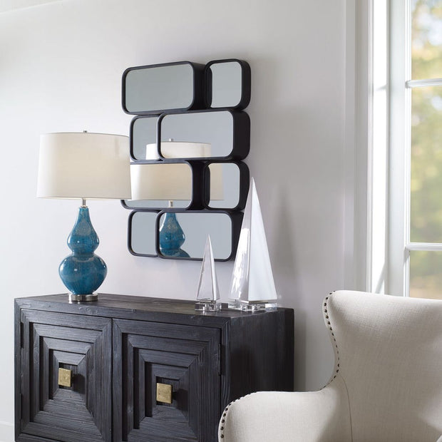 Uttermost Canute Satin Black Mirror