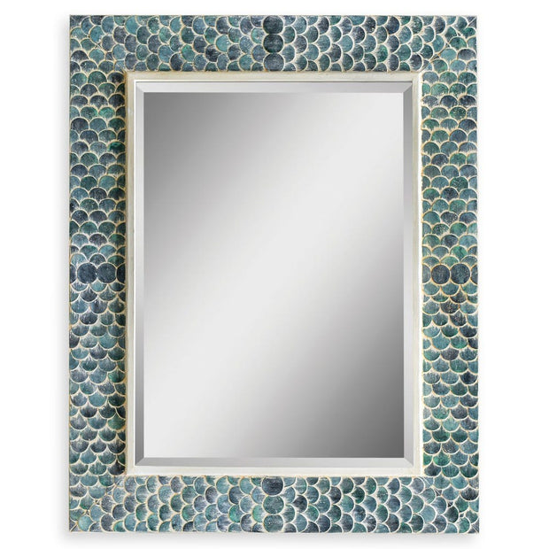 Uttermost Makaria Blue Mermaid Scales Mirror