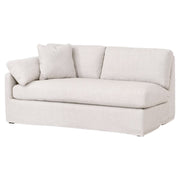 Essentials For Living Lena Modular Slipcover 2-Seat Left Slope Arm Sofa ~ Bisque, Espresso
