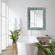 Uttermost Makaria Blue Mermaid Scales Mirror