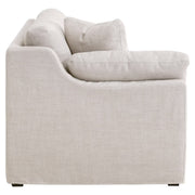 Essentials For Living Lena Modular Slipcover 2-Seat Left Slope Arm Sofa ~ Bisque, Espresso