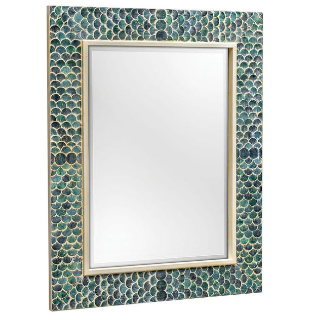 Uttermost Makaria Blue Mermaid Scales Mirror