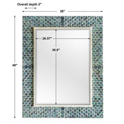 Uttermost Makaria Blue Mermaid Scales Mirror