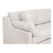 Essentials For Living Lena Modular Slipcover 2-Seat Left Slope Arm Sofa ~ Bisque, Espresso