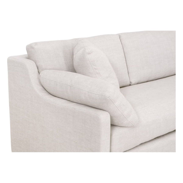 Essentials For Living Lena Modular Slipcover 2-Seat Left Slope Arm Sofa ~ Bisque, Espresso