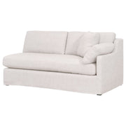 Essentials For Living Lena Modular Slipcover 2-Seat Right Slope Arm Sofa~ Bisque, Espresso