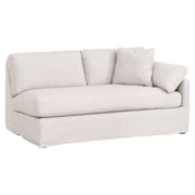 Essentials For Living Lena Modular Slipcover 2-Seat Right Slope Arm Sofa~ Bisque, Espresso