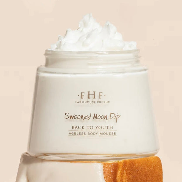Farmhouse Fresh Swooned Moon Dip Ageless Body Mousse 8oz. Glass Jar